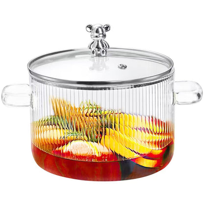 Caçarola De Vidro Plissado Panda