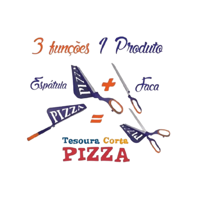 Tesoura Corta Pizza Espátula