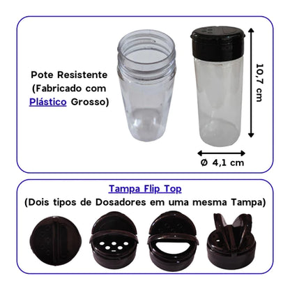 Organizador de Parede para Cozinha Porta Temperos e Papéis com 6 Potes