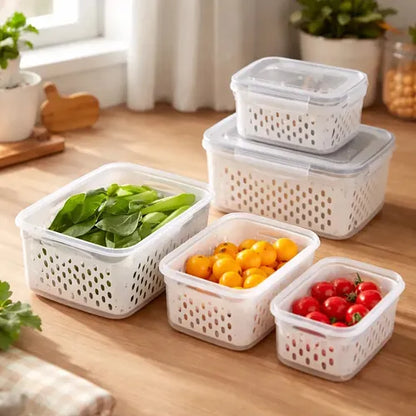 Kit 3 Potes Herméticos Organizadores para Geladeira
