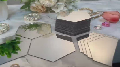 Espelhos Adesivo Hexagonal Decorativos (Kit)