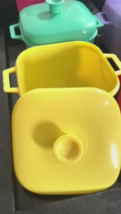 Kit Panelas para Micro-ondas 1500ml – Caçarolas com Tampa e Válvula de Ventilação (Cores Sortidas)