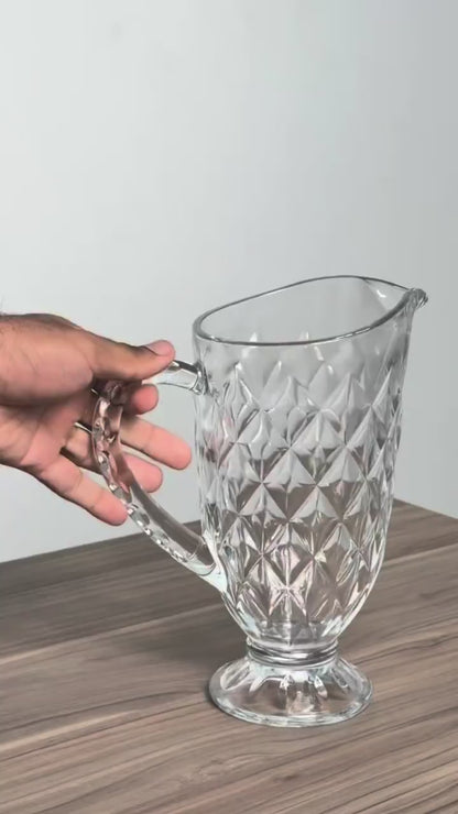 Jarra de Vidro Diamond 1,2L – Elegância e Sofisticação para Servir Bebidas com Estilo