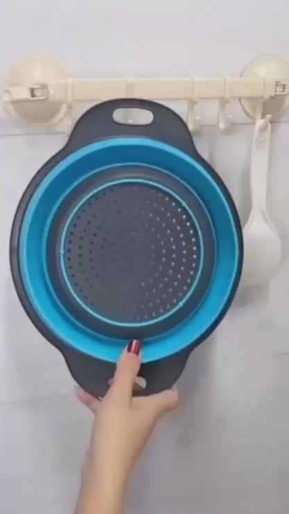 Escorredor de Silicone para Alimentos Dobrável