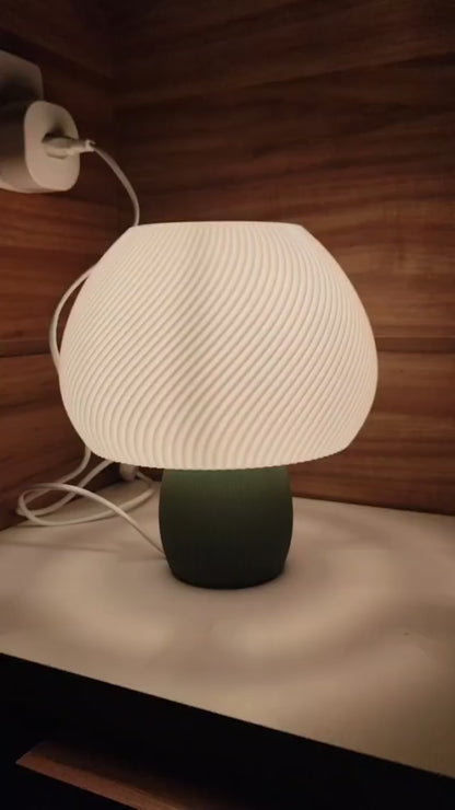 Luminária Cogumelo Ondulada