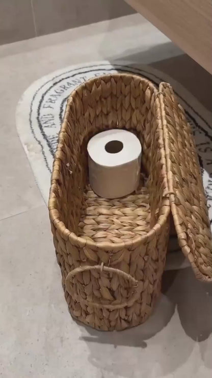 Cesta De Vime Armazenamento De Papel Higiênico