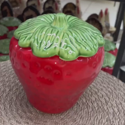 Compoteira Morango Cerâmico