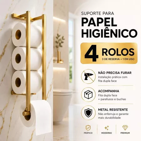 Porta Papel Higiênico De Parede Moderno Housee