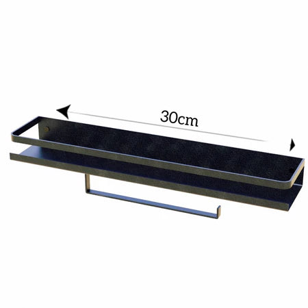 Porta Temperos de Parede em Aço Preto Fosco – 30cm ou 50cm