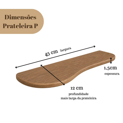 Prateleira Orgânica MDF Flutuante Decorativa Housee
