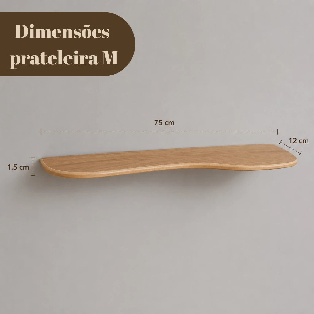 Prateleira Orgânica MDF Flutuante Decorativa Housee