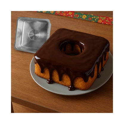 Forma Bolo Pudim Quadrada