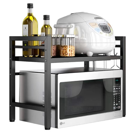 Rack Organizador Multiuso Ajustável para Micro-ondas e Cozinha