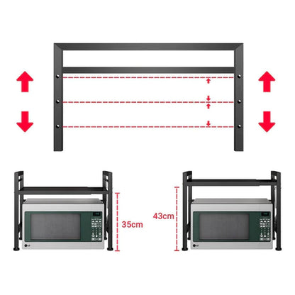 Rack Organizador Multiuso Ajustável para Micro-ondas e Cozinha