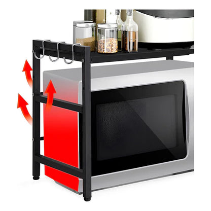 Rack Organizador Multiuso Ajustável para Micro-ondas e Cozinha