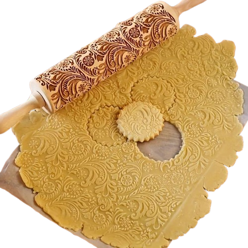 Rolo de Madeira Impressor para Biscoito