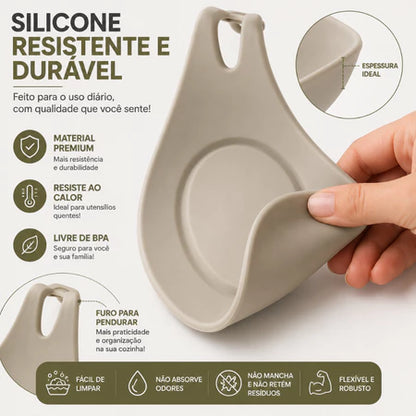 Descanso para Talheres em Silicone  – Suporte para Colher, Garfo e Utensílios