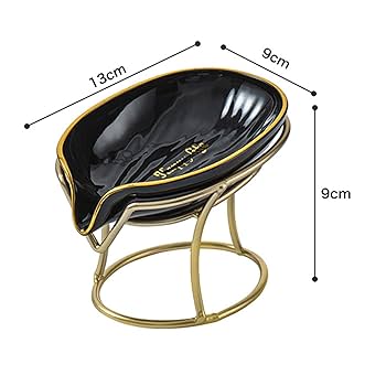 Saboneteira de Luxo Aço Inox e Acrílico Folha