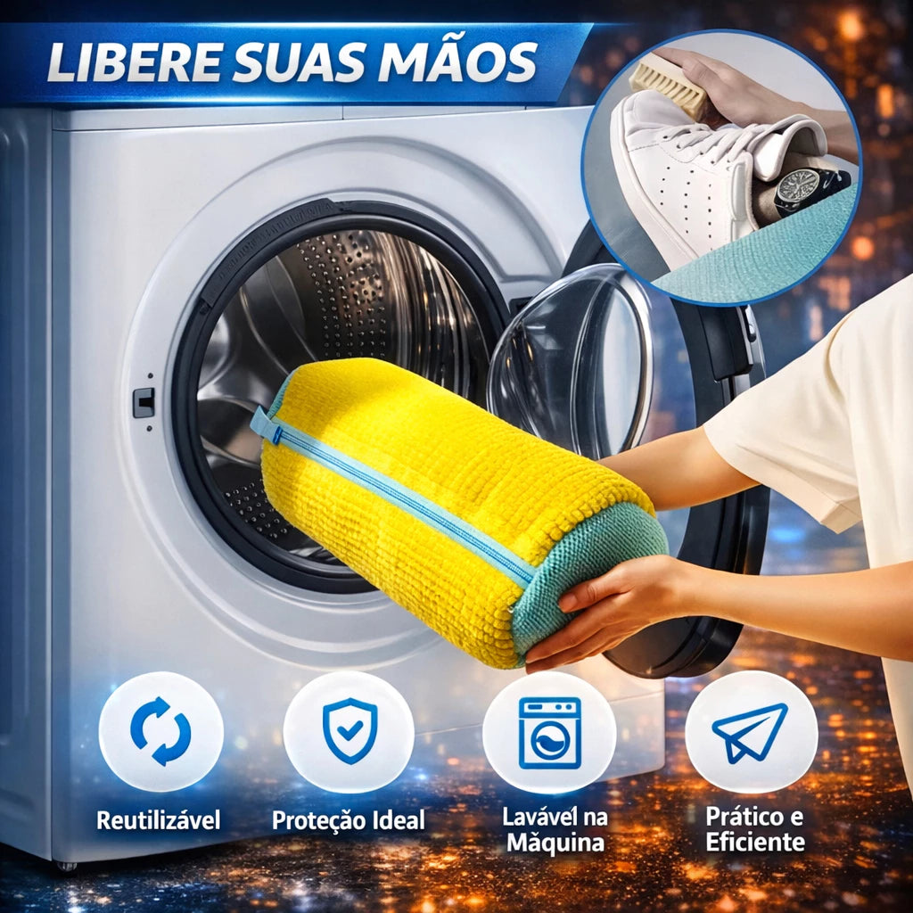 Saco para Lavar Tênis e Calçados na Máquina