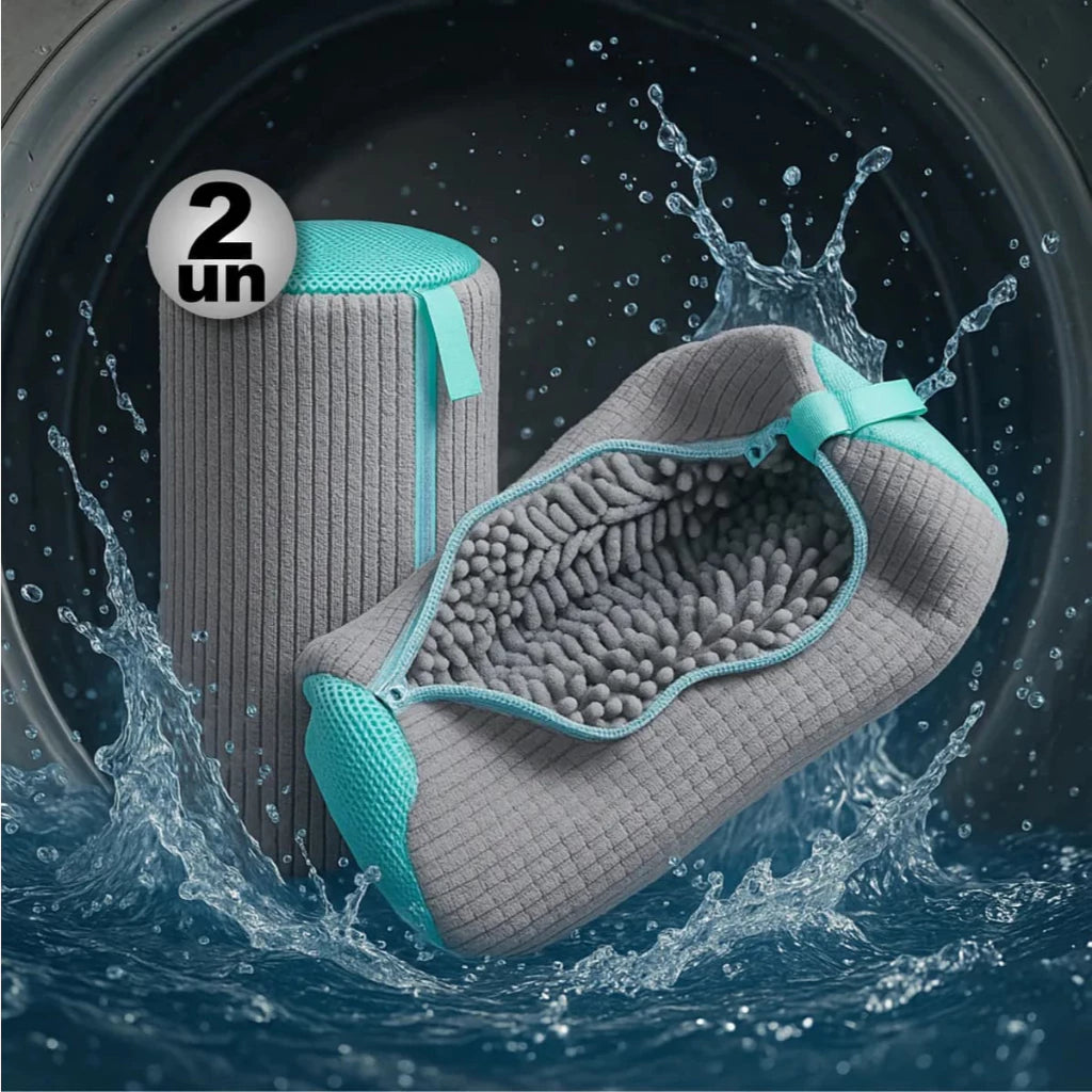 Bolsa de Malha para Lavar Tênis Sapatos