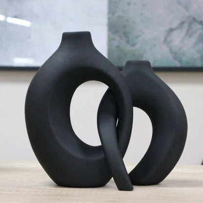 Dupla De Vasos Em Cerâmica Mônaco