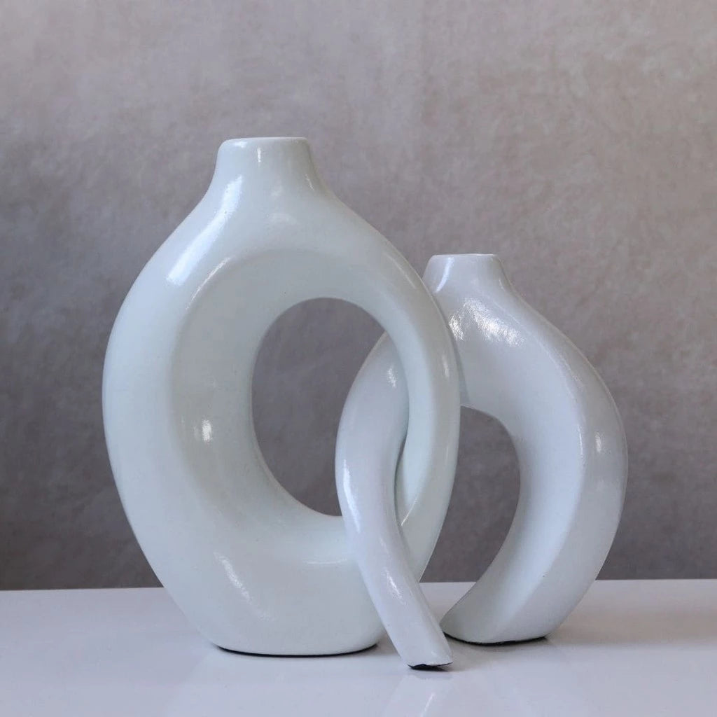Dupla De Vasos Em Cerâmica Mônaco