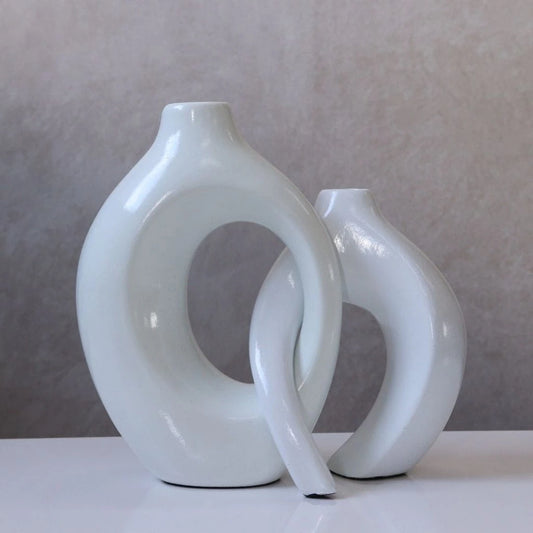 Dupla De Vasos Em Cerâmica Mônaco