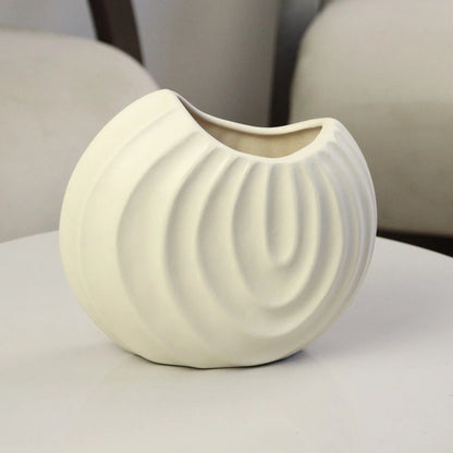 Vaso de Cerâmica Formato Concha