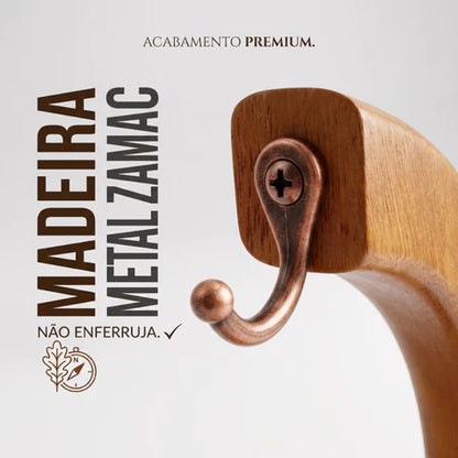 Suporte Para Banana De Madeira Maciça