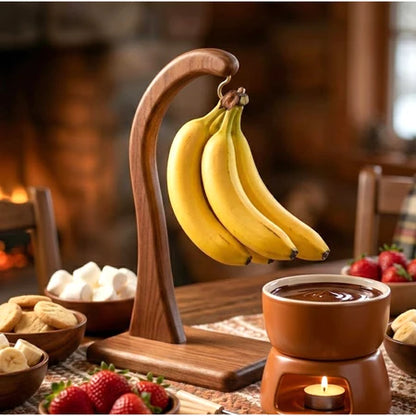 Suporte Para Banana De Madeira Maciça