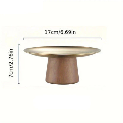 Suporte Bolo Inox e Madeira