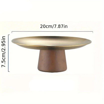 Suporte Bolo Inox e Madeira