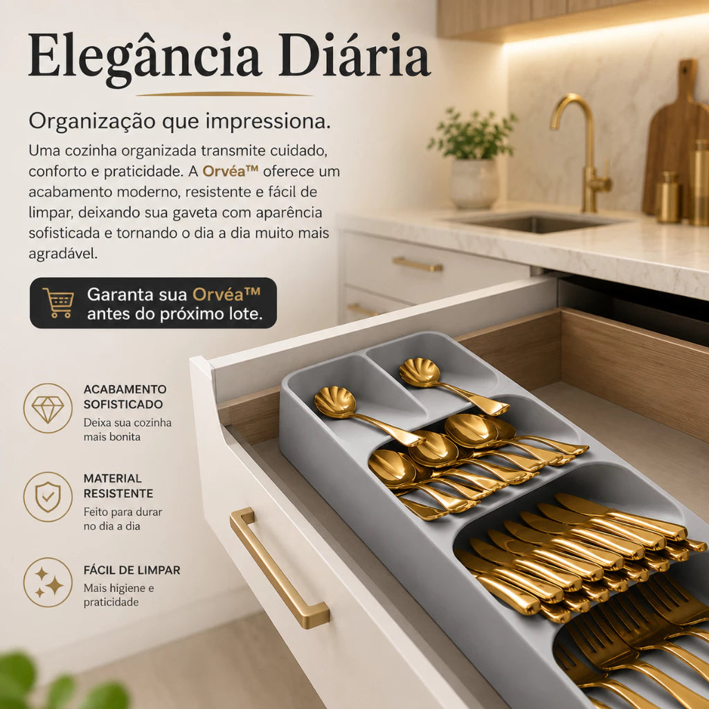 Kit com 2 Organizadores para Talheres e Facas