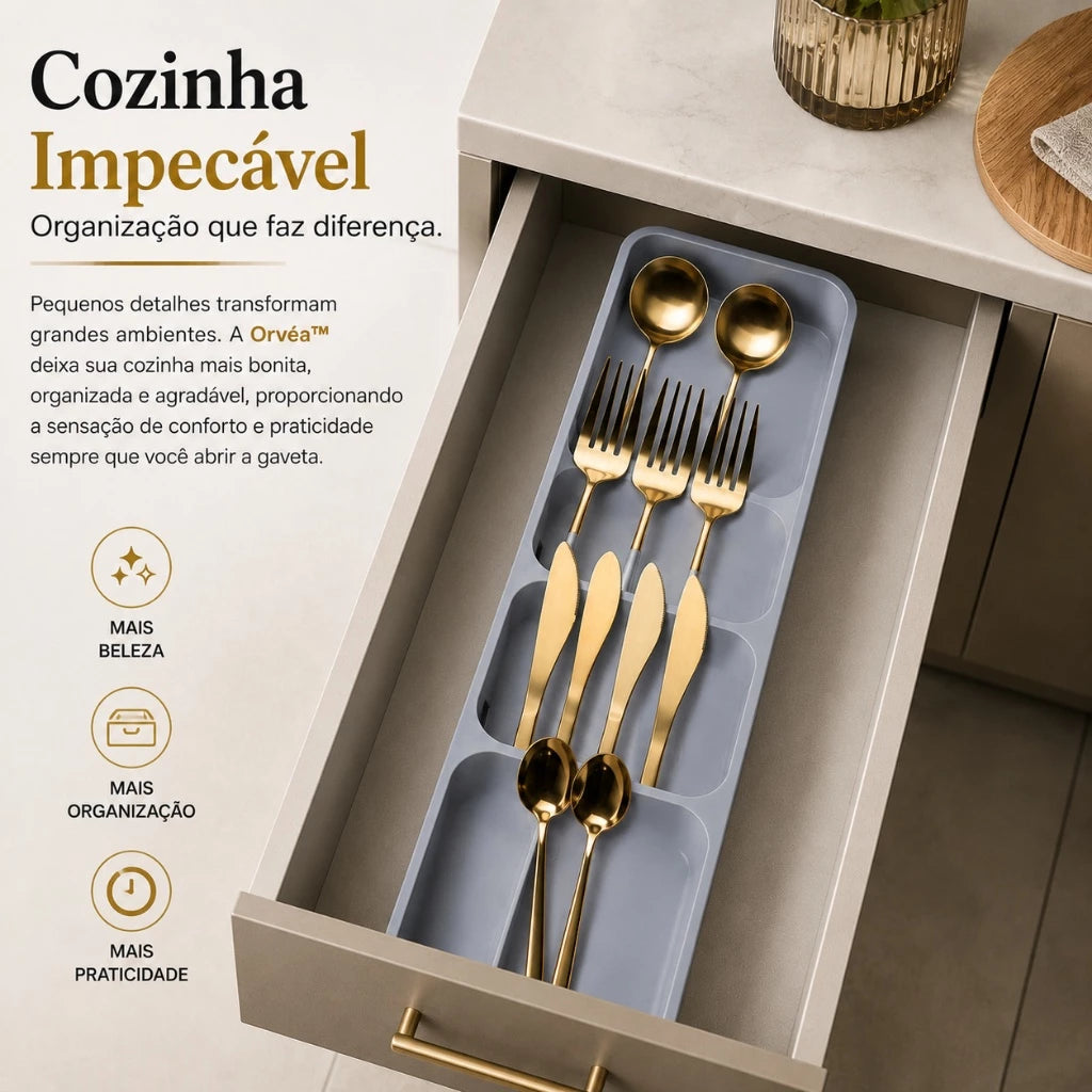 Kit com 2 Organizadores para Talheres e Facas