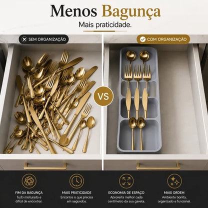 Kit com 2 Organizadores para Talheres e Facas