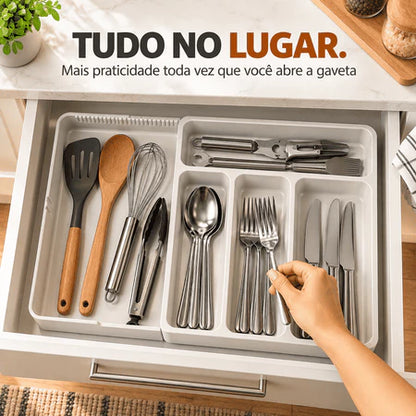 Organizador Para Talheres Extensível White Housee
