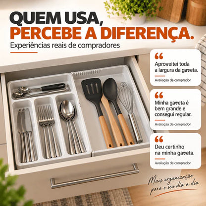 Organizador Para Talheres Extensível White Housee
