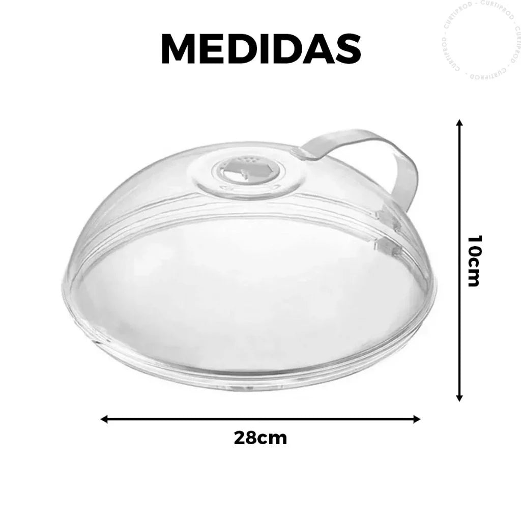 Tampa Protetora para Micro-ondas Livre de BPA – Anti Respingos com Saída de Vapor