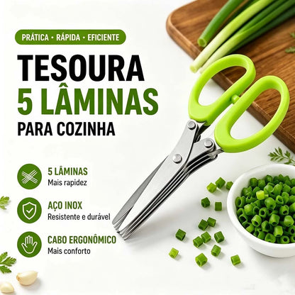 Tesoura Culinária para Cortar Hortaliças