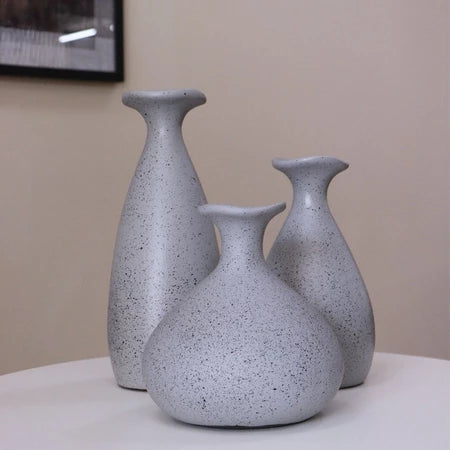 Trio Vaso Cerâmico Decor Housee