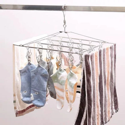 Cabide Varal Portátil em Aço Inox Premium – Organize e Seque Suas Roupas com Muito Mais Praticidade