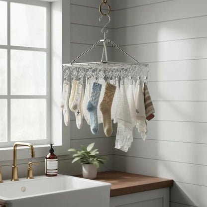 Cabide Varal Portátil em Aço Inox Premium – Organize e Seque Suas Roupas com Muito Mais Praticidade
