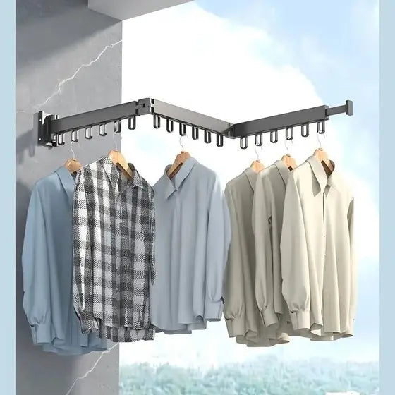 Varal de Parede Extensível Dobrável