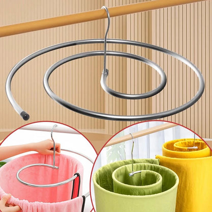 Varal Espiral de Aço Inox – Retrátil para Roupas Volumosas