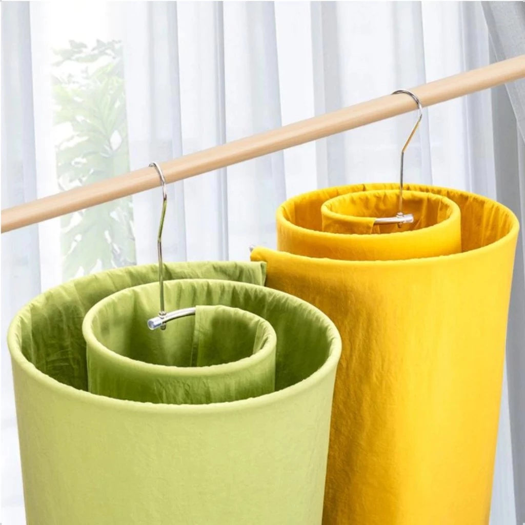 Varal Espiral de Aço Inox – Retrátil para Roupas Volumosas