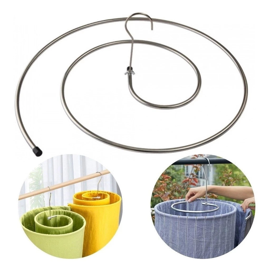 Varal Espiral de Aço Inox – Retrátil para Roupas Volumosas