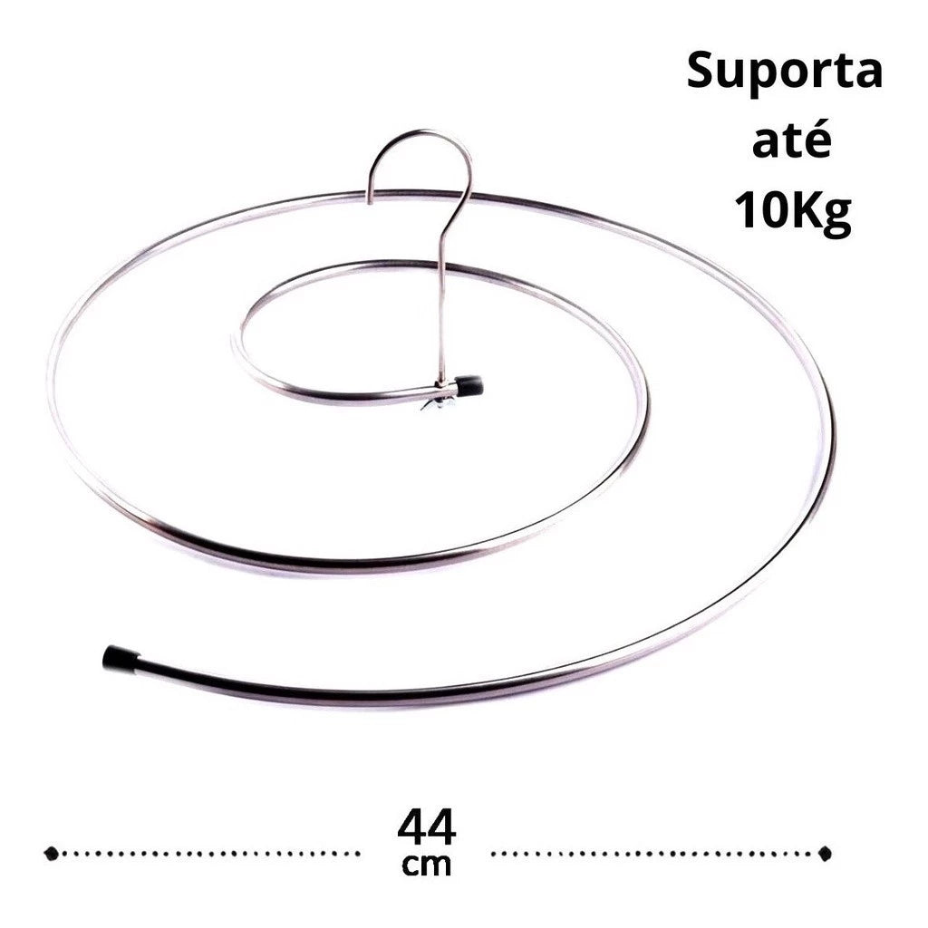 Varal Espiral de Aço Inox – Retrátil para Roupas Volumosas