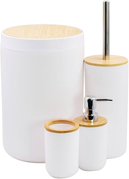 Acessórios Banheiro BlackWhite Bambu (Kit)
