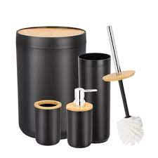 Acessórios Banheiro BlackWhite Bambu (Kit)