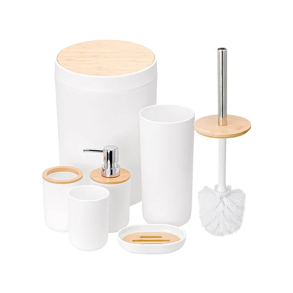 Acessórios Banheiro BlackWhite Bambu (Kit)